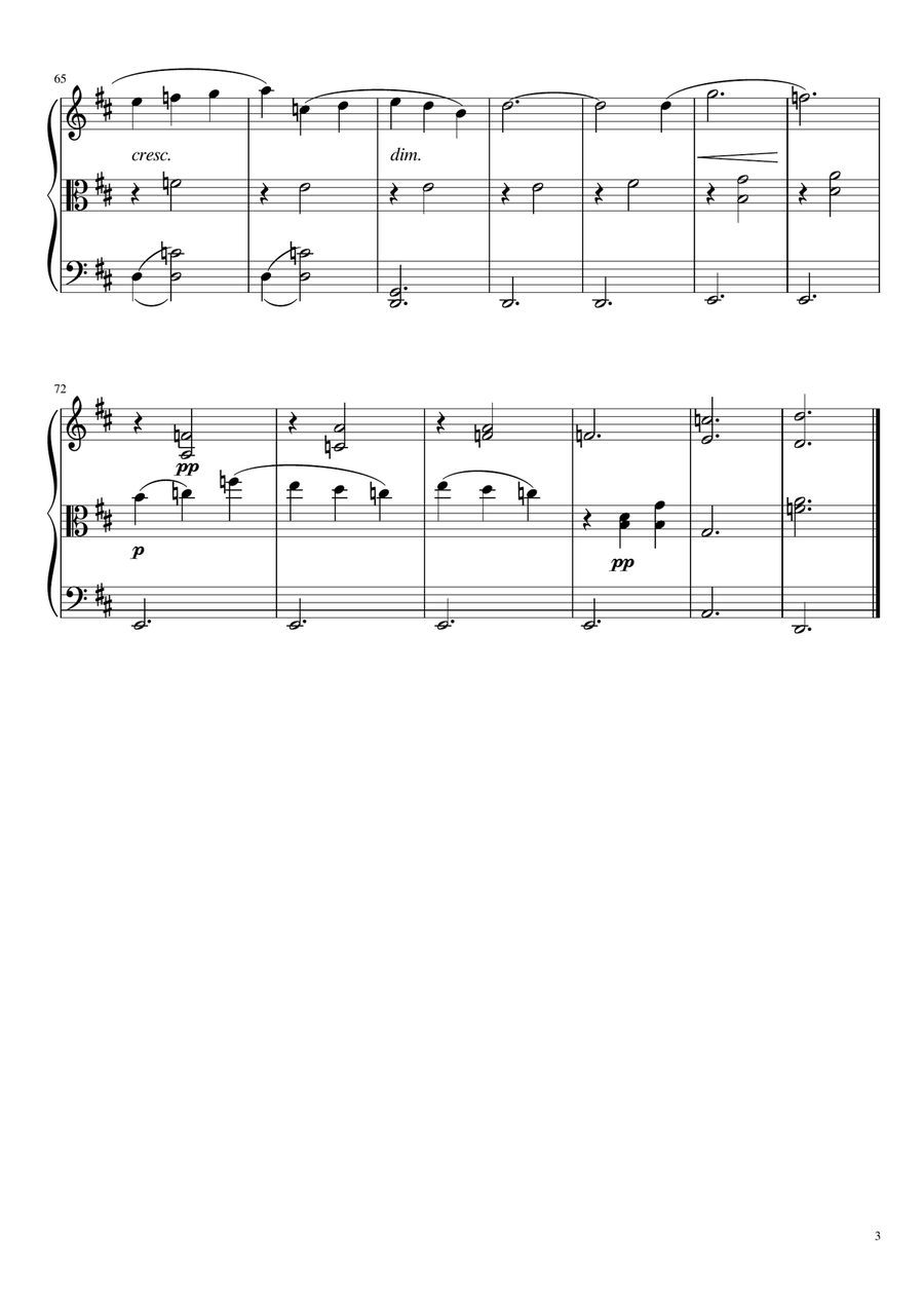 Gymnopedie No. 1 (string trio) String Trio scores gallery preview page 4