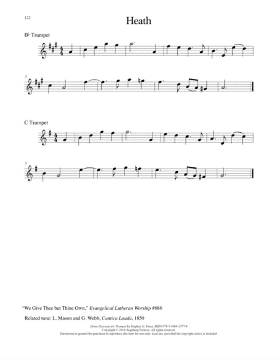 Hymn Descants for Trumpet C Trumpet scores gallery preview page 123