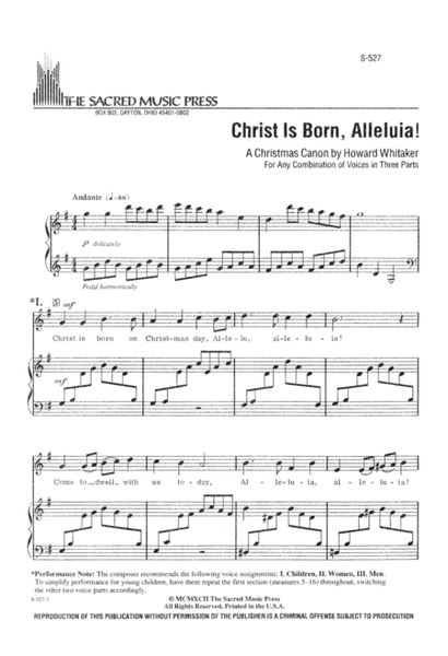 Christ Is Born, Alleluia