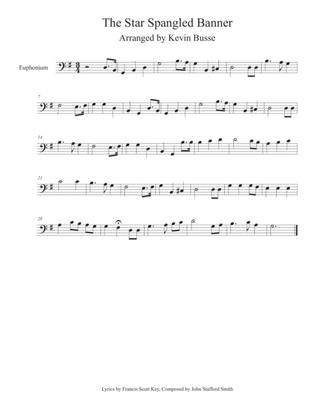 Book cover for The Star Spangled Banner - Euphonium