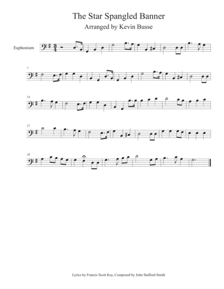 The Star Spangled Banner - Euphonium image number null