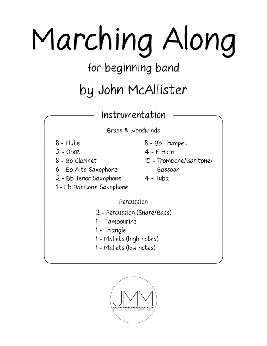 Marching Along - for beginning band Concert Band scores gallery preview page 1