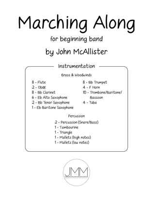 Book cover for Marching Along - for beginning band