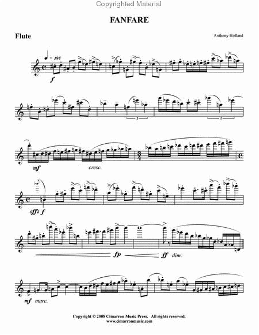 Fanfare Fanfare Flute Solo scores gallery preview page 2