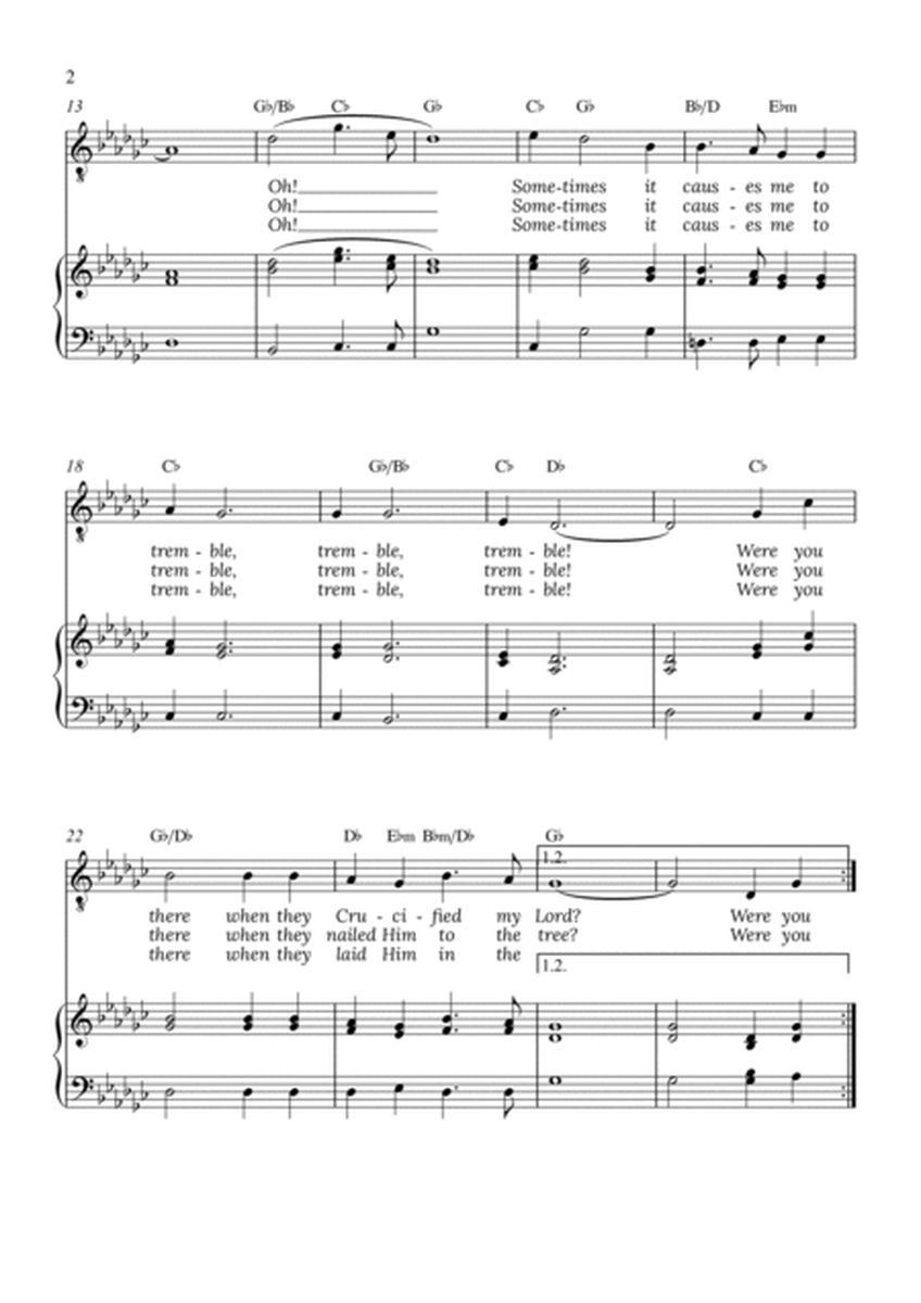 Were You There - for piano and tenor in Gb major with chords image number null