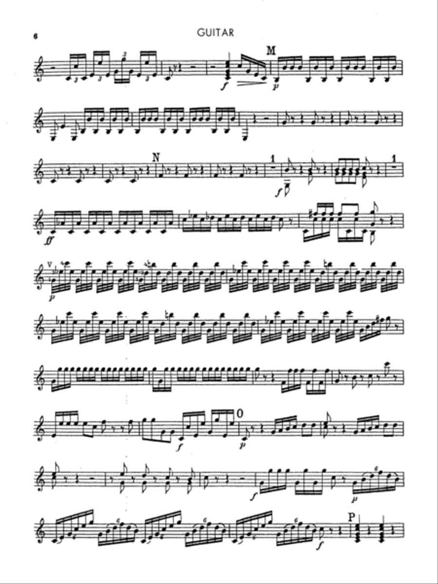 Boccherini: Second Quintet in C Major, for Two Violins, Viola, Cello and Guitar Viola scores gallery preview page 6