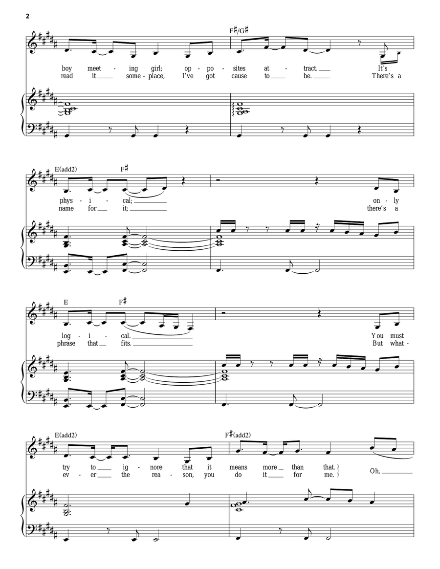 What's Love Got To Do With It Piano, Vocal scores gallery preview page 2