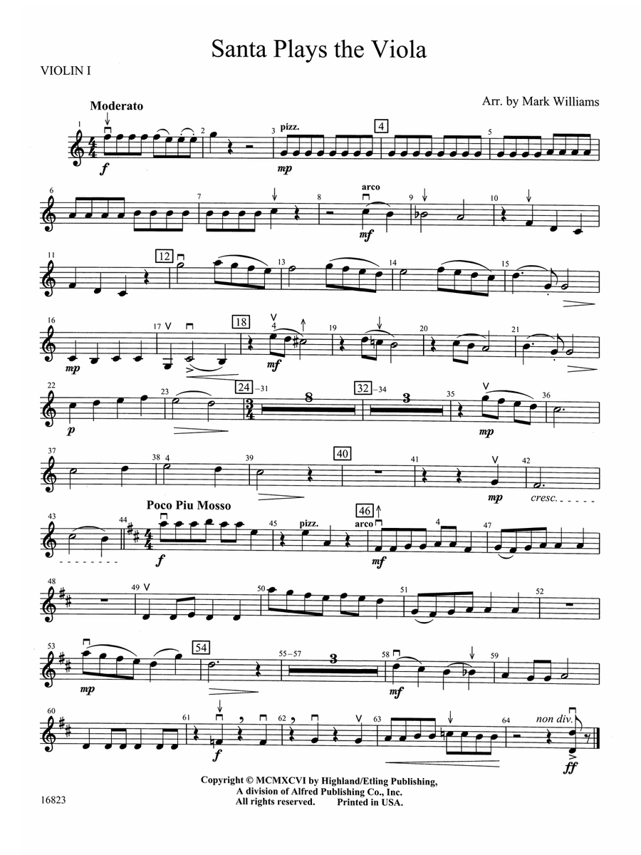 Santa Plays the Viola: 1st Violin
