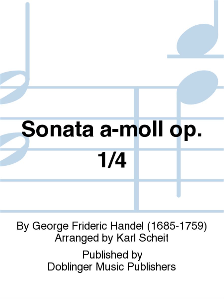 Sonata a-moll op. 1/4 Oboe scores gallery preview page 1