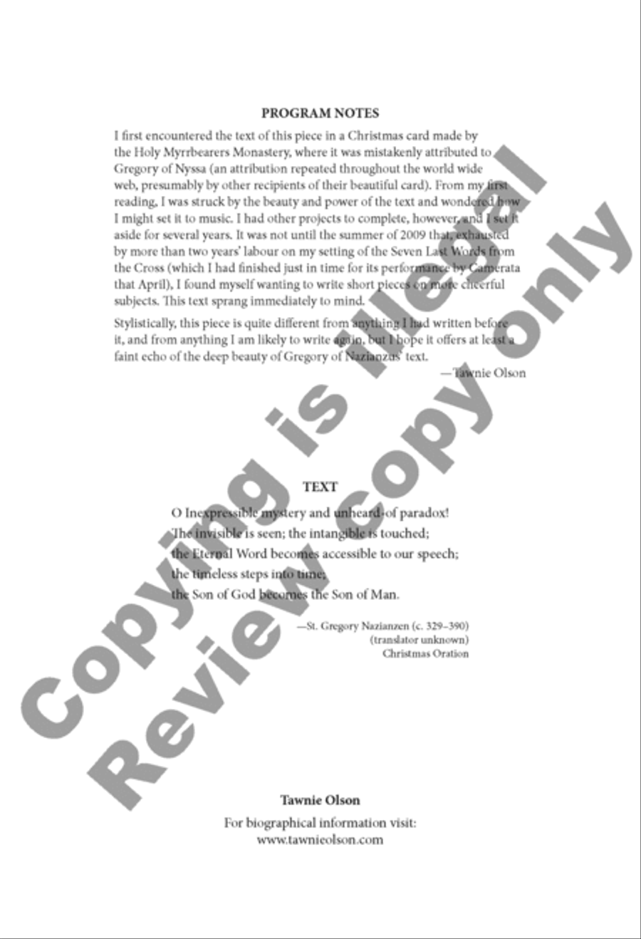 O Inexpressible Mystery Divisi scores gallery preview page 2