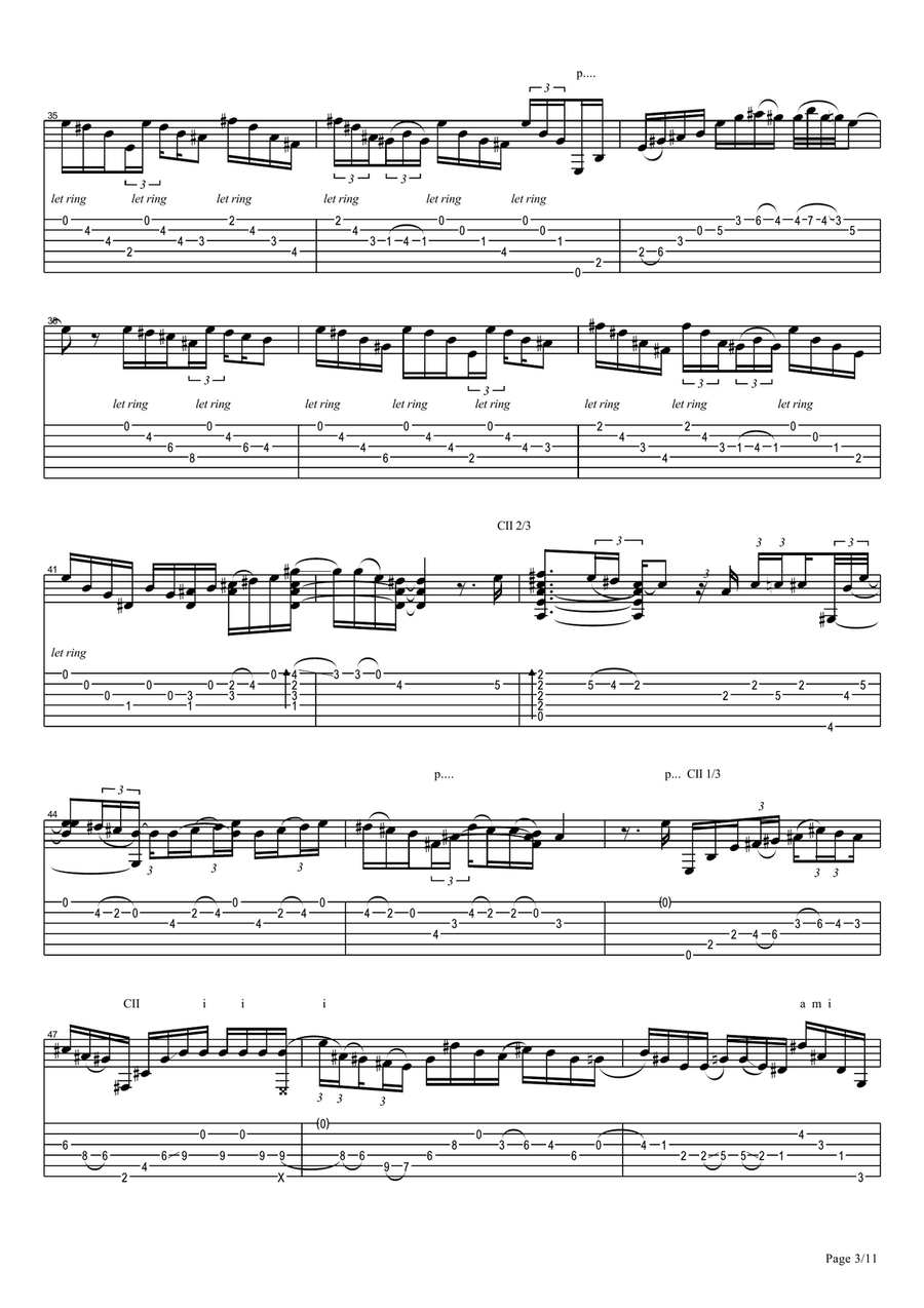 Vicente Amigo - Ciudad De Las Ideas - 7 - Cordoba Acoustic Guitar scores gallery preview page 3