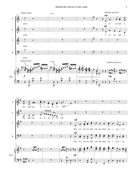 Behold the Glories of the Lamb (SATB, Divisi) image number null