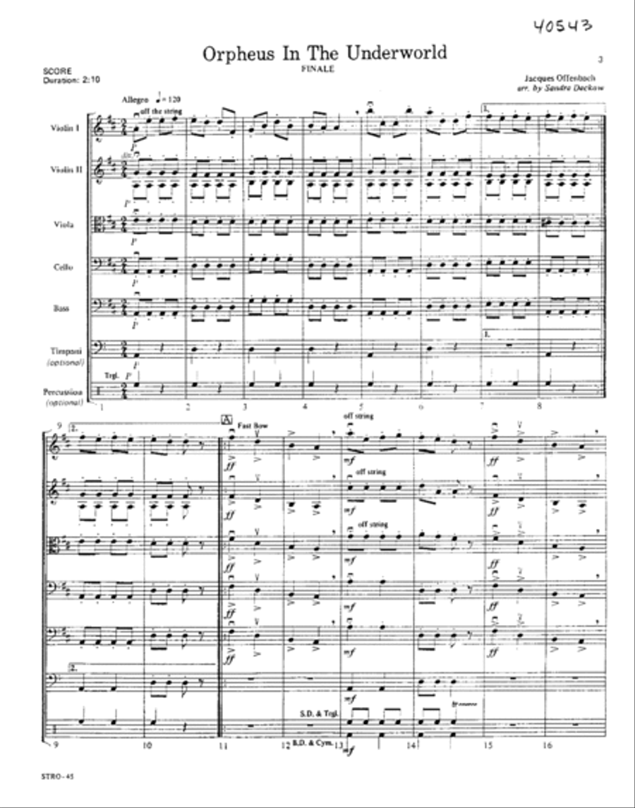 Orpheus in the Underworld: Finale Orchestra scores gallery preview page 2