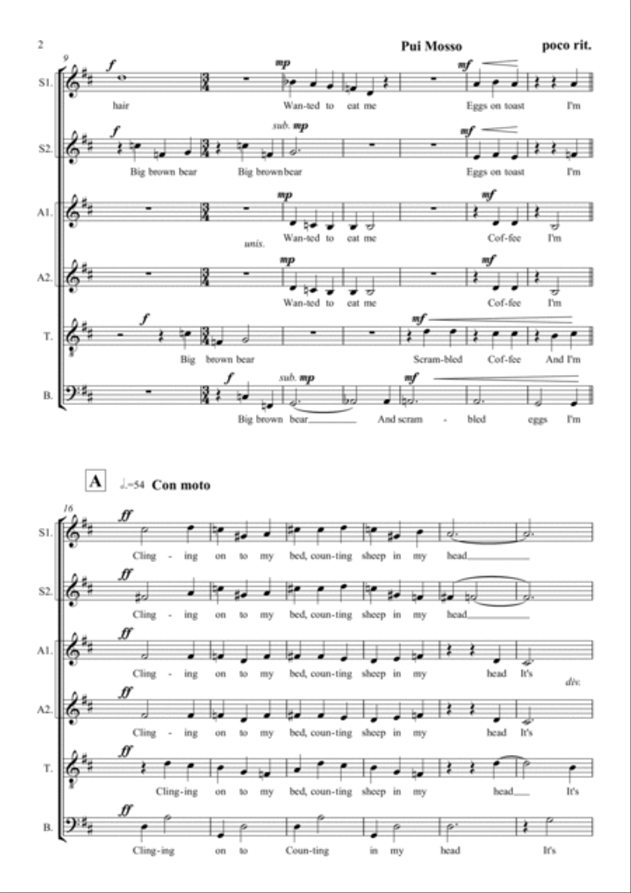 Morning, Noon And Night Divisi scores gallery preview page 2