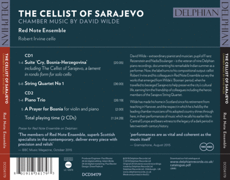 The Cellist of Sarajevo: Chamber Music by David Wilde