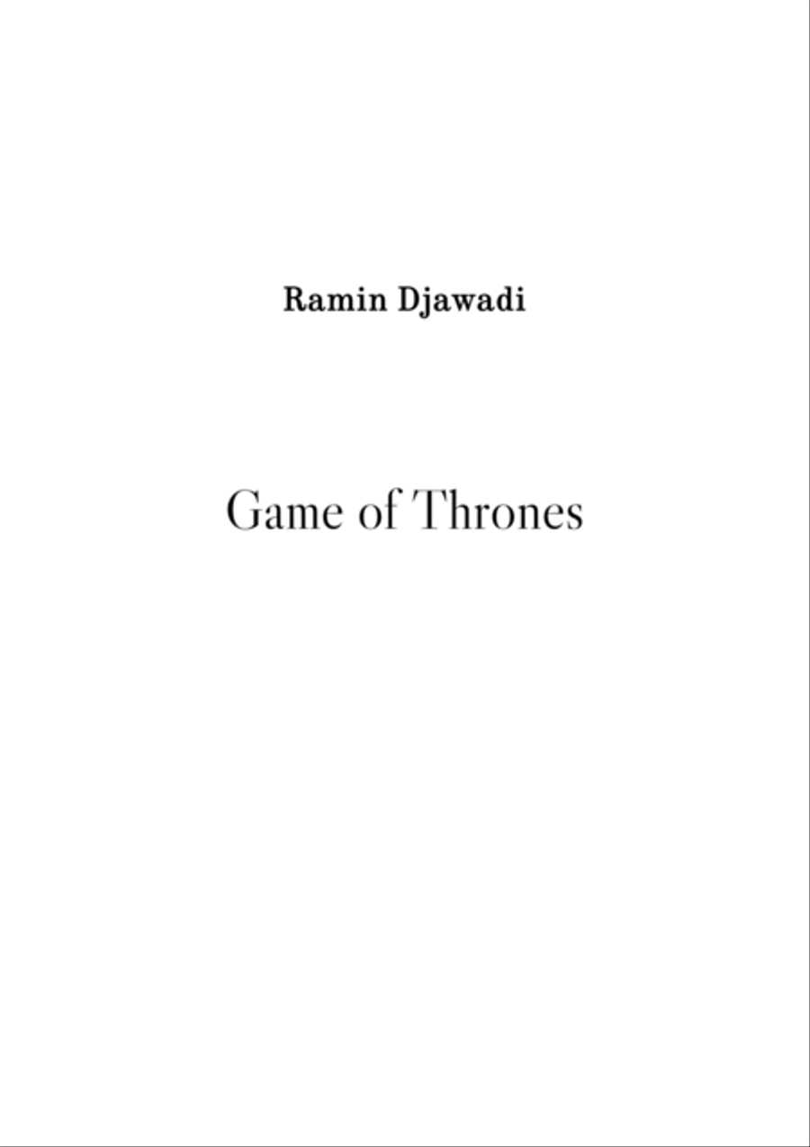 Game Of Thrones String Quintet scores gallery preview page 1