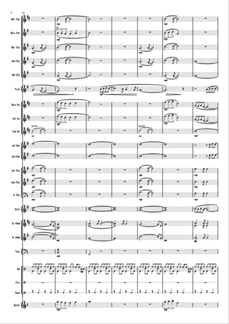 The Wind Beneath My Wings Brass Band scores gallery preview page 4