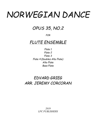 Norwegian Dance Opus 35, No. 2 for Flute Ensemble