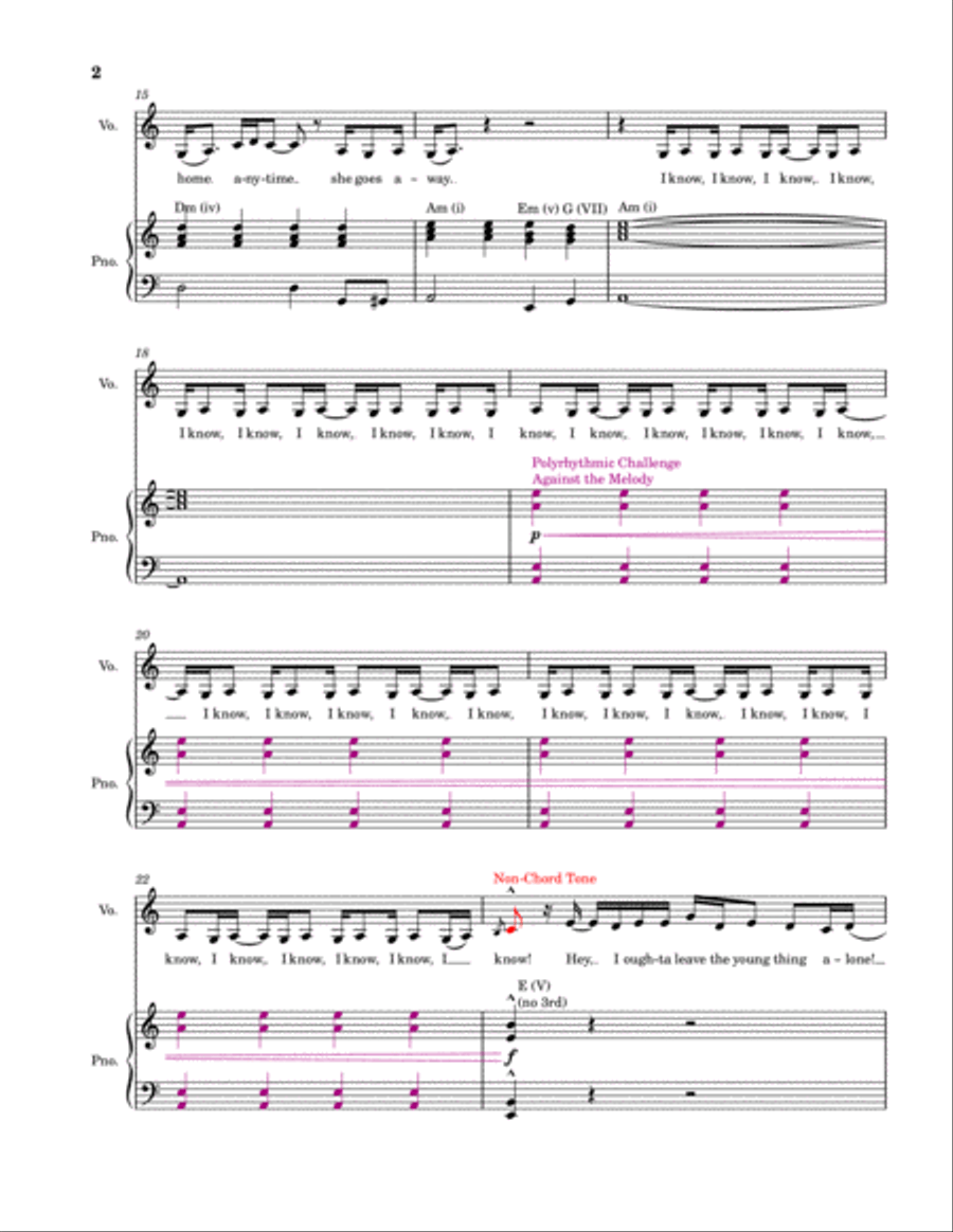 Ain't No Sunshine Voice scores gallery preview page 3