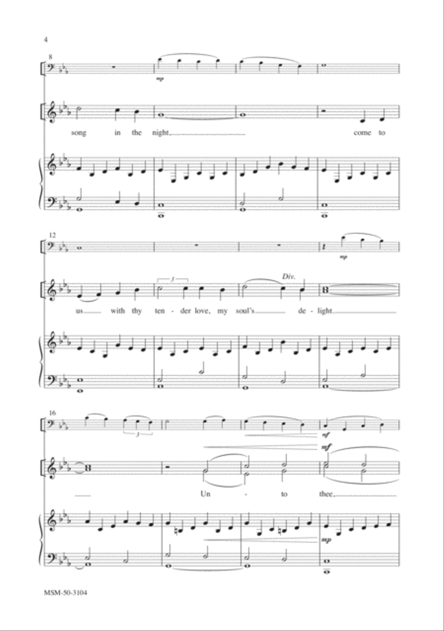 My Song in the Night 4-Part scores gallery preview page 3