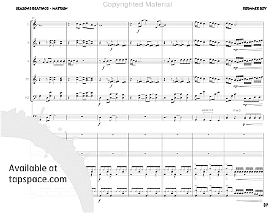 Season's Beatings Percussion Ensemble scores gallery preview page 53