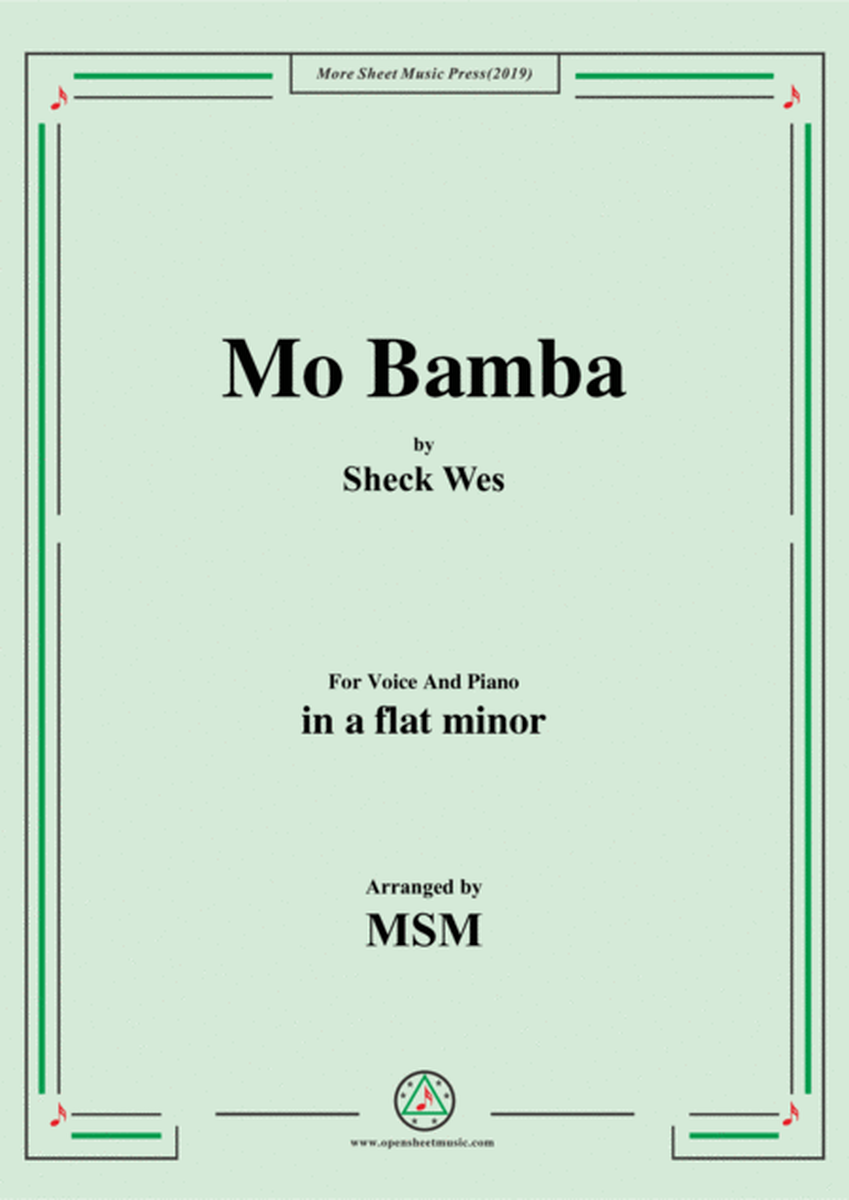 Mo Bamba,in a flat minor,for Voice and Piano