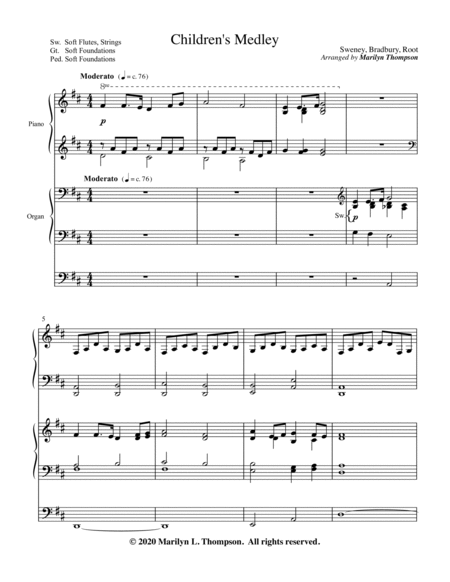 Children's Medley--Piano/Organ Duet.pdf image number null