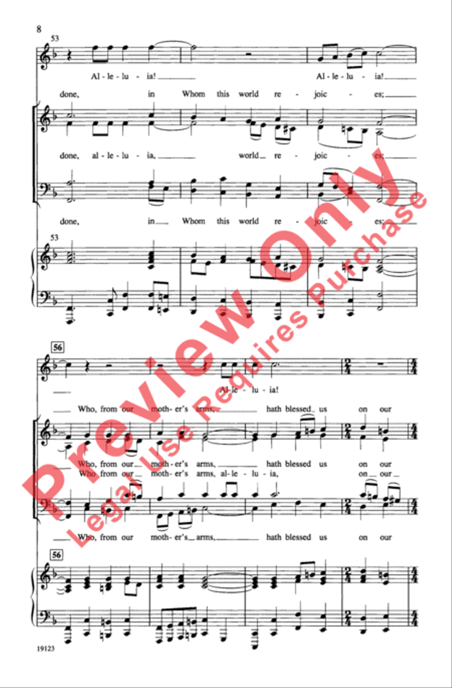 Thanksgiving (A Medley of Hymns) 4-Part scores gallery preview page 8