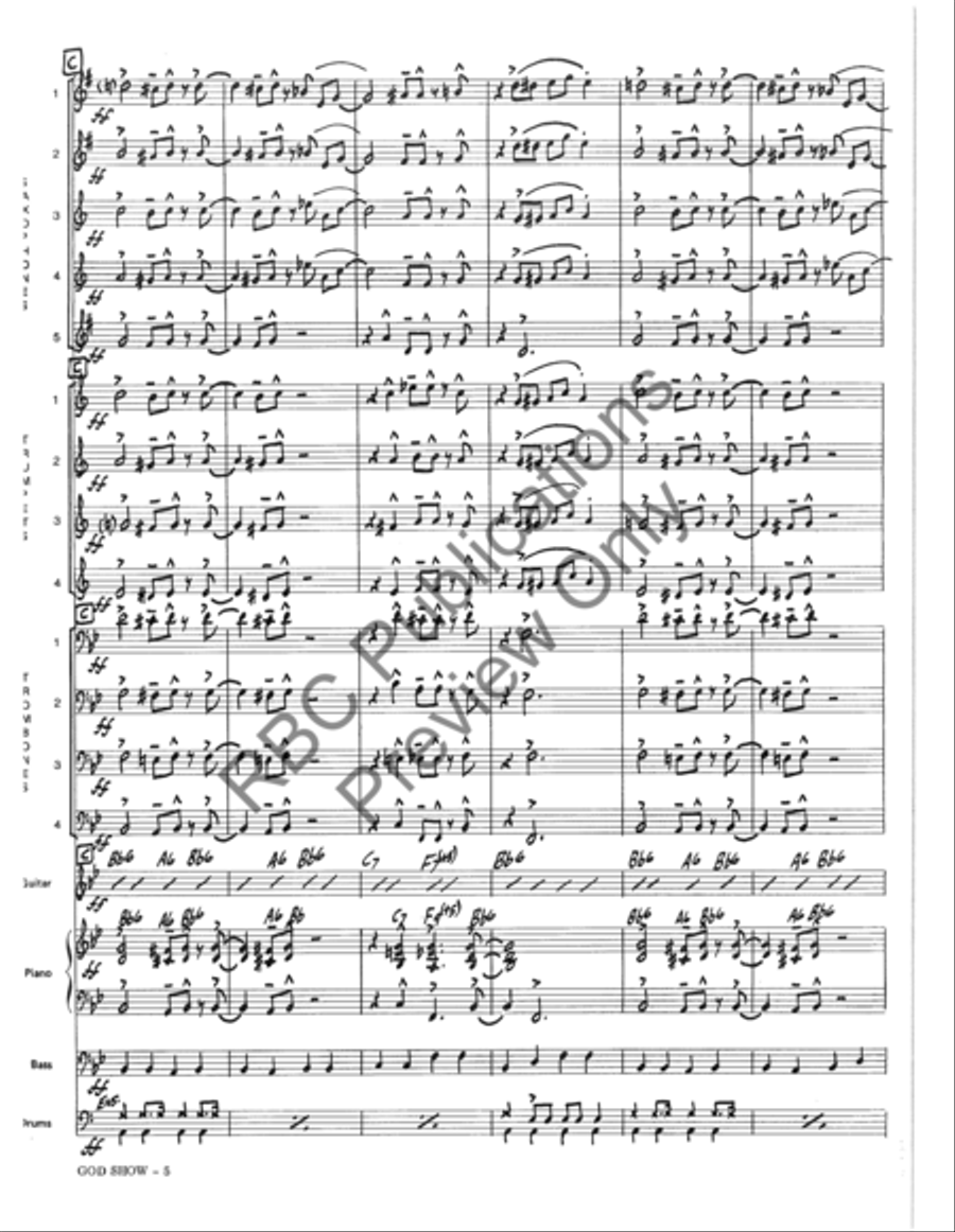Good Show (Score) Jazz Ensemble scores gallery preview page 8