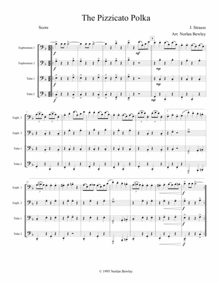 Pizzicato Polka - Tuba/Euphonium Quartet image number null