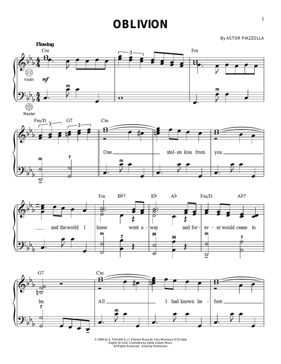 Oblivion Accordion scores gallery preview page 1