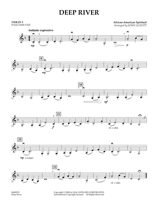 Deep River - Violin 3 (Viola T.C.)