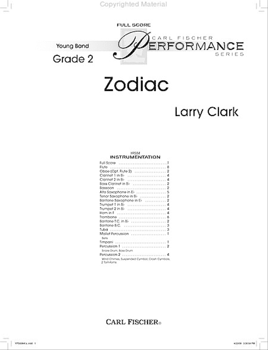 Zodiac Concert Band scores gallery preview page 2