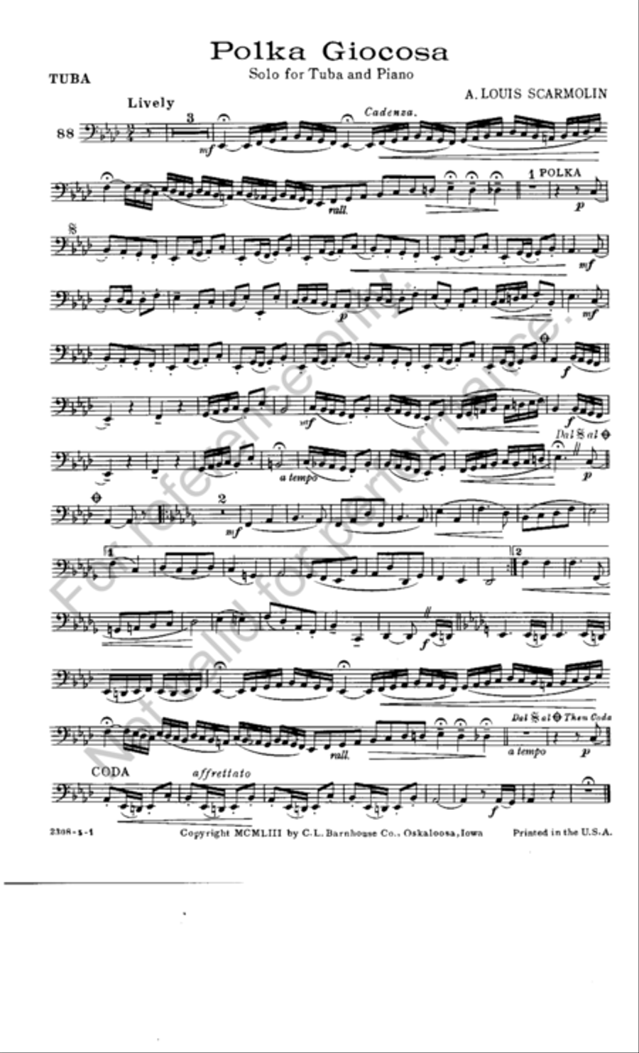 Polka Giocosa Tuba scores gallery preview page 2