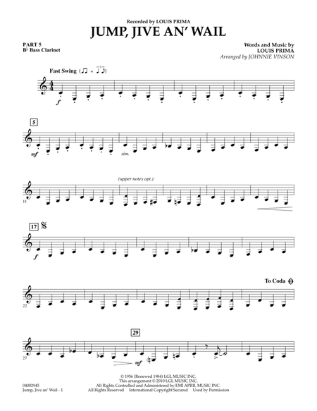 Jump, Jive An' Wail - Pt.5 - Bb Bass Clarinet