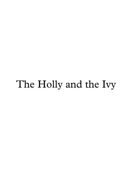 The Holly and the Ivy - Christmas Carol - for late beginner piano image number null