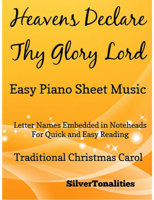 Book cover for Heavens Declare Thy Glory Lord Easy Piano Sheet Music