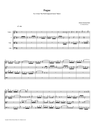 Fugue 11 from Well-Tempered Clavier, Book 2 (String Quartet)