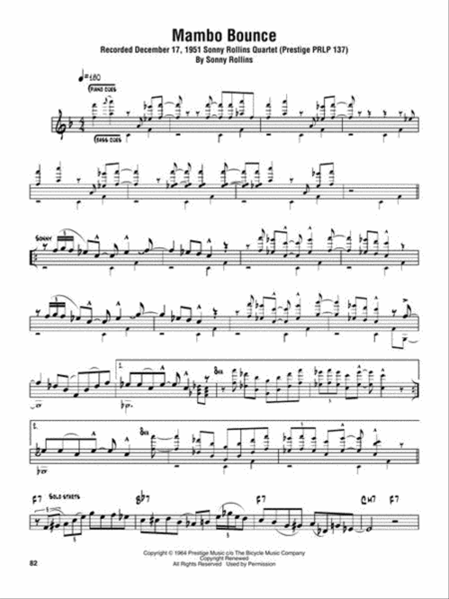 Sonny Rollins Omnibook C Instrument scores gallery preview page 5