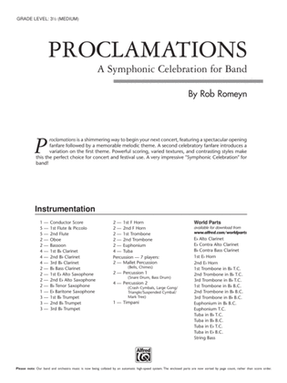 Proclamations: Score