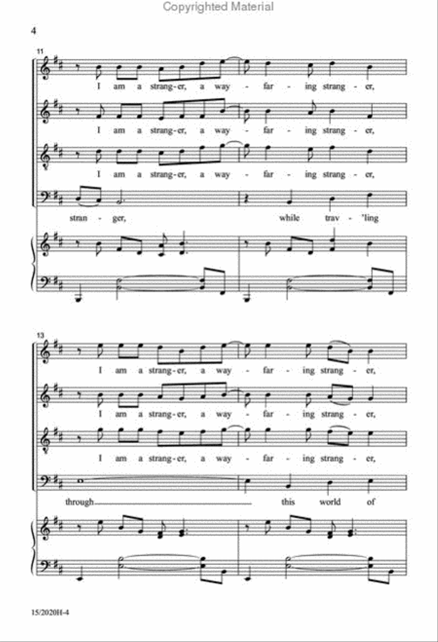 Wayfaring Stranger Wayfaring Stranger 4-Part scores gallery preview page 5