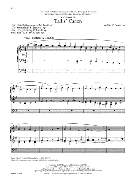 Three Hymns for the Evening (Organ Solo) image number null