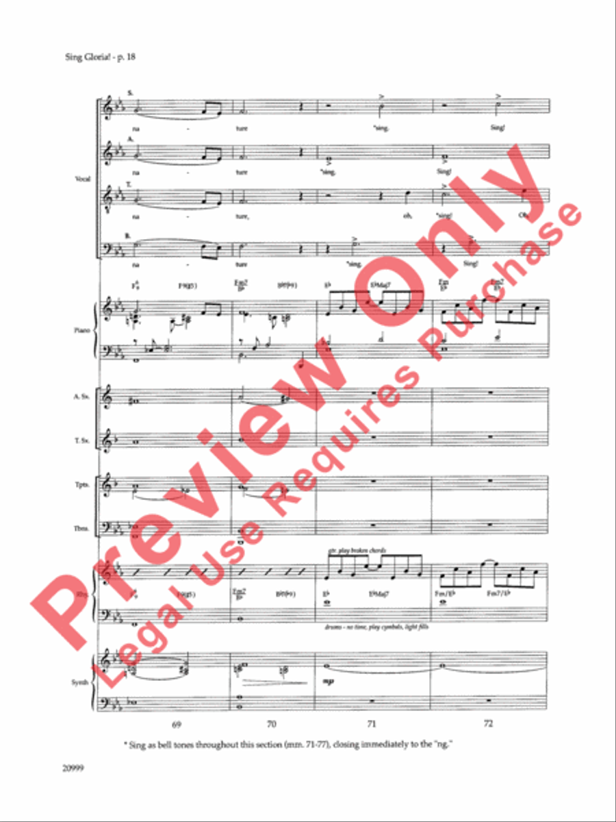 Sing Gloria! (A Song for Christmas) Choir scores gallery preview page 19
