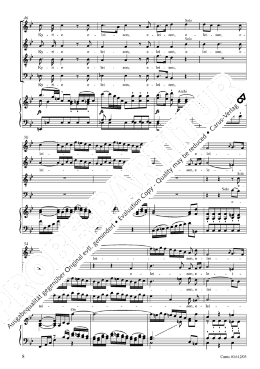 Harmoniemesse in B 4-Part scores gallery preview page 9