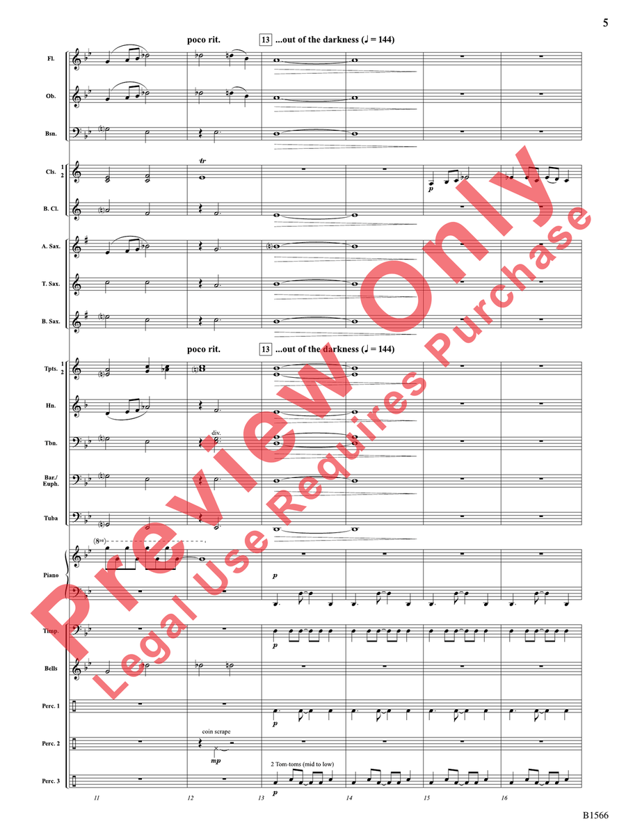 Shadows Unleashed Concert Band scores gallery preview page 6