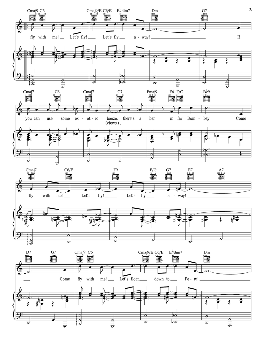 Come Fly With Me Guitar scores gallery preview page 3