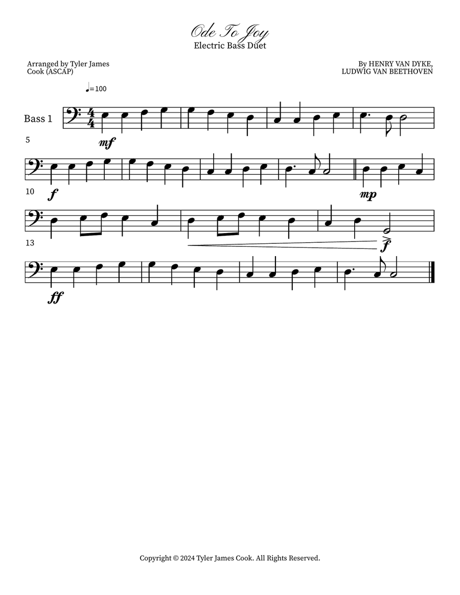 Ode To Joy String Duet scores gallery preview page 2