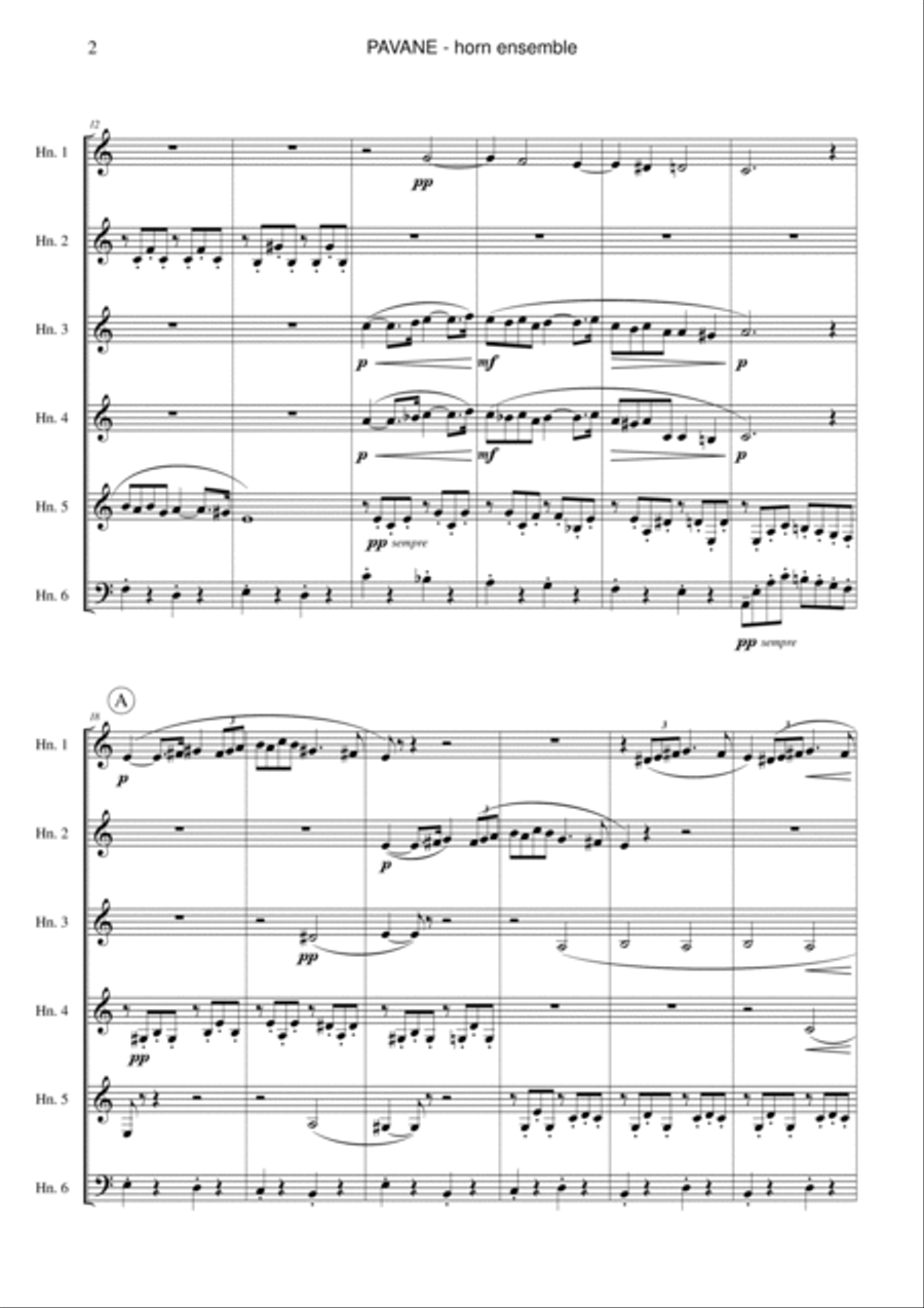 Pavane, op. 50 Pavane, op. 50 Horn scores gallery preview page 2