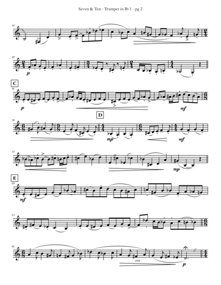 Seven & Ten for Trumpet Quintet by Eddie Lewis image number null