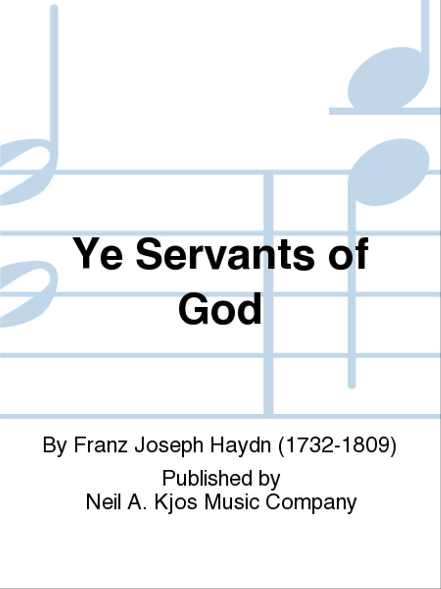 Ye Servants of God Ye Servants of God 4-Part scores gallery preview page 1